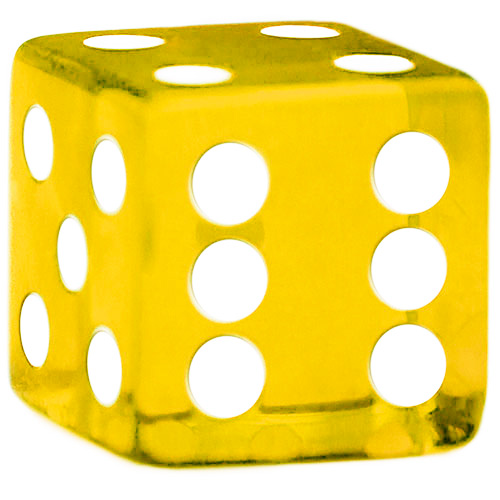 100 Yellow Dice 16 mm 16mm Rounded Dice Online Just Poker Supplies