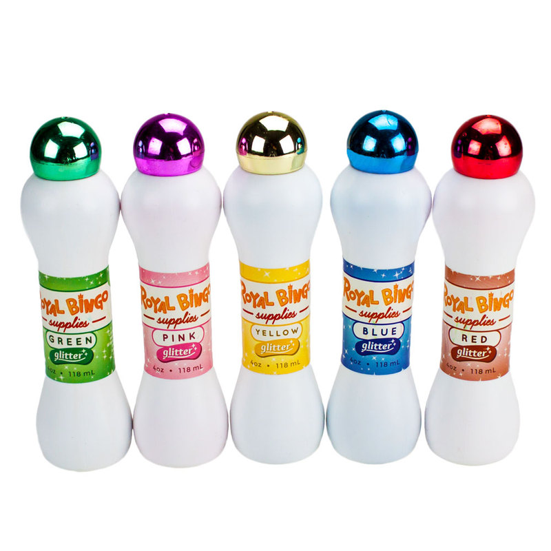 Set of Five Neon Glitter Bingo Daubers Bingo Accessories Online