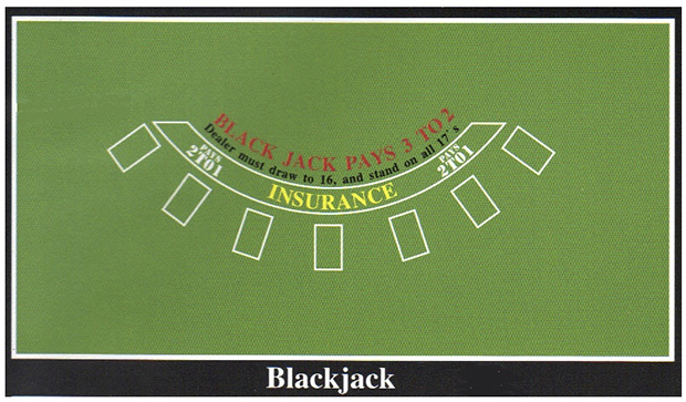Blackjack felt layout