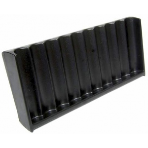 Casino Supply Vertical ABS Black Craps Chip Tray: 10 Row / 500 Chip