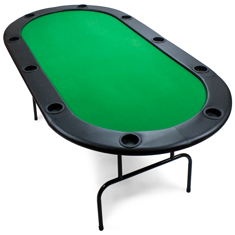 82 x 42inch Green Poker Table with Ten Cup Holders Full Size Online