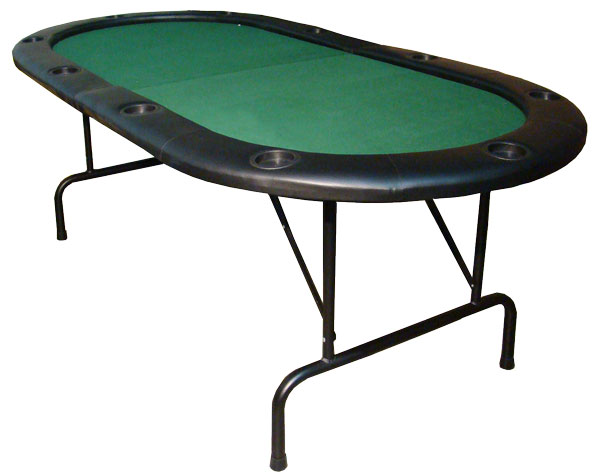 oval folding leg poker table